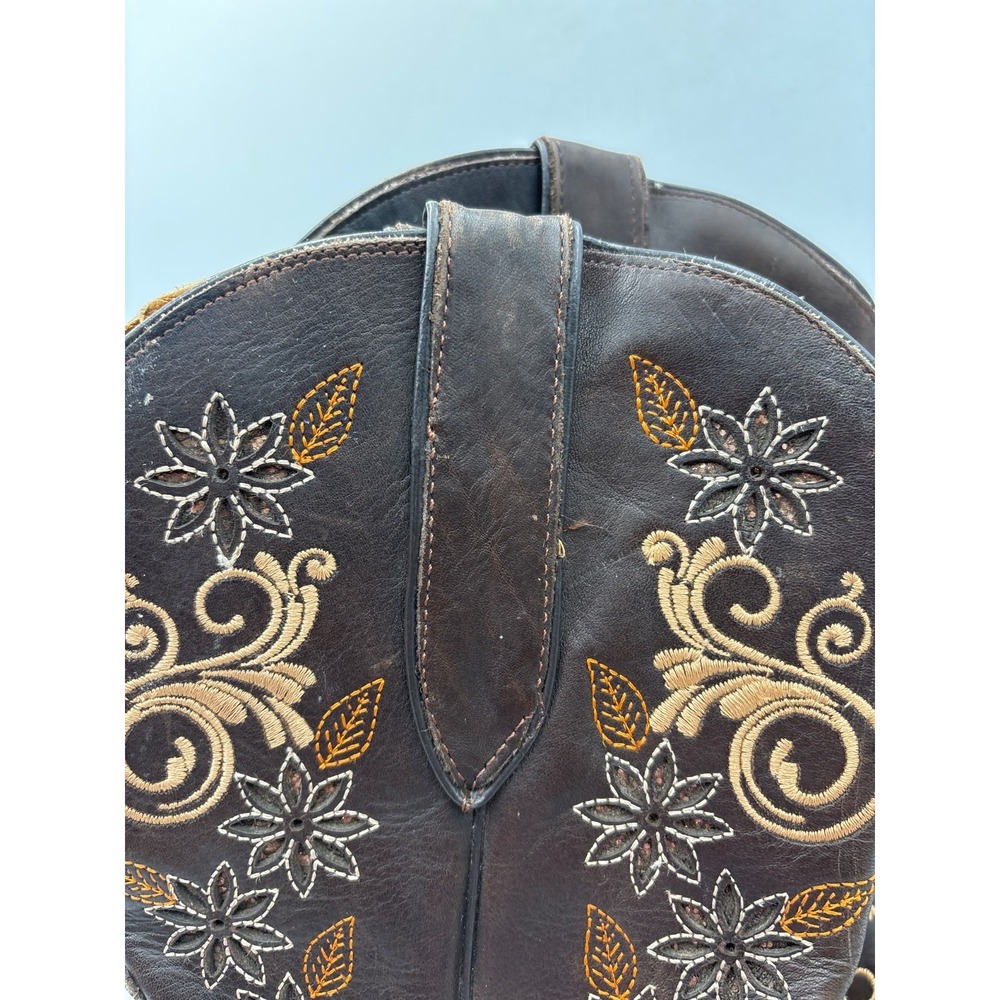 Herencia Crazy Lazer Floral Embroidered Square Square Toe Western Boots ‎ W US 9 - Picture 4 of 16